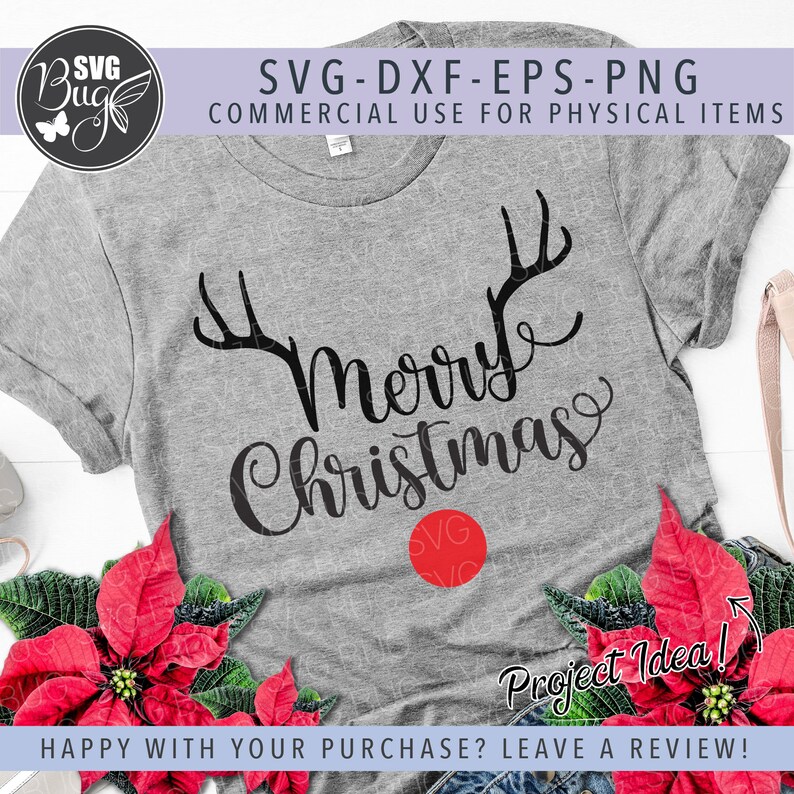 Download Merry Christmas SVG File Reindeer SVG File Antlers SVG ...