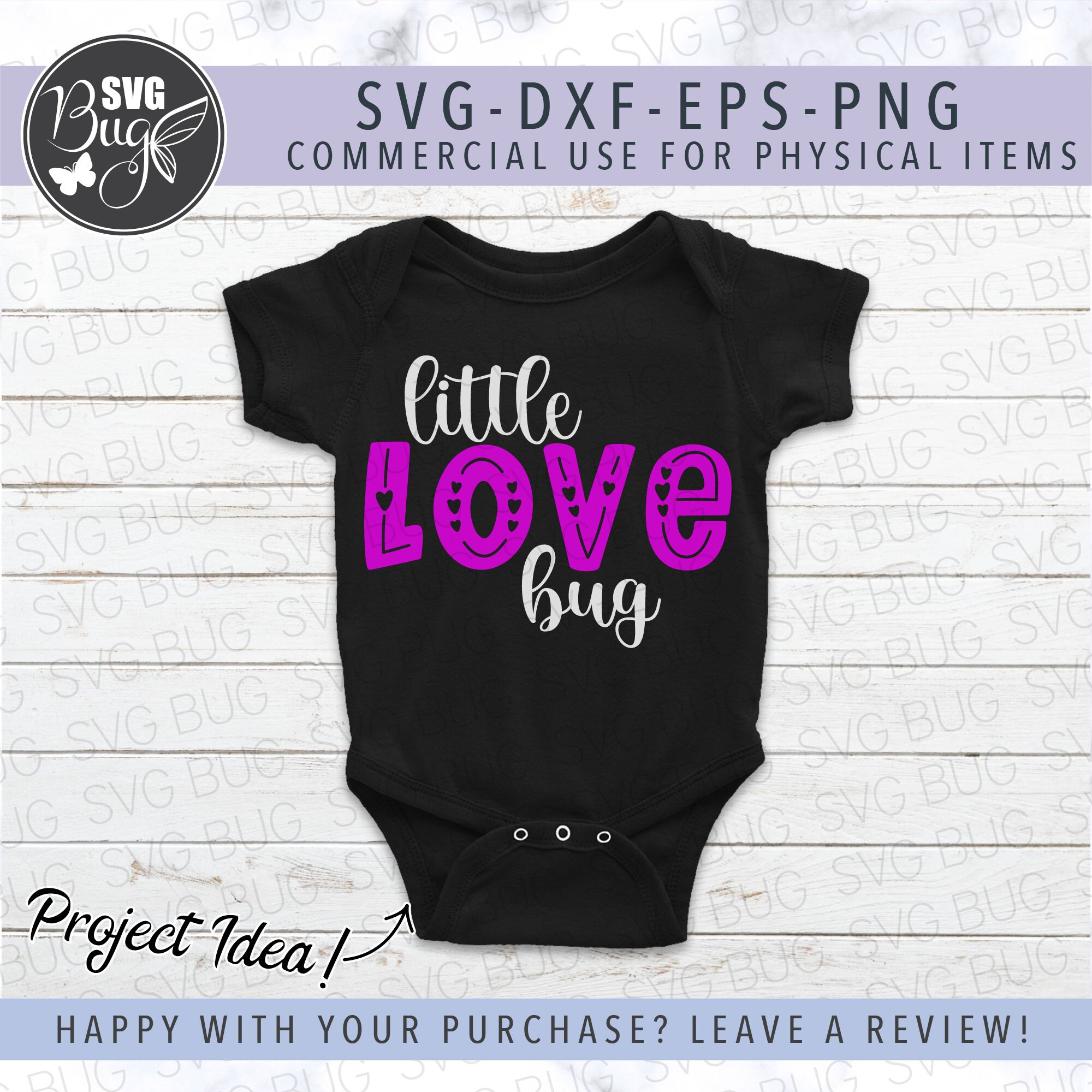 Little Love Bug SVG File, Valentine's Day SVG File, Hearts SVG File ...