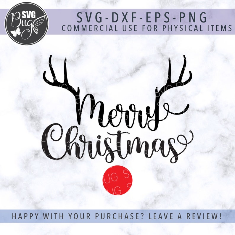 Download Merry Christmas SVG File Reindeer SVG File Antlers SVG ...