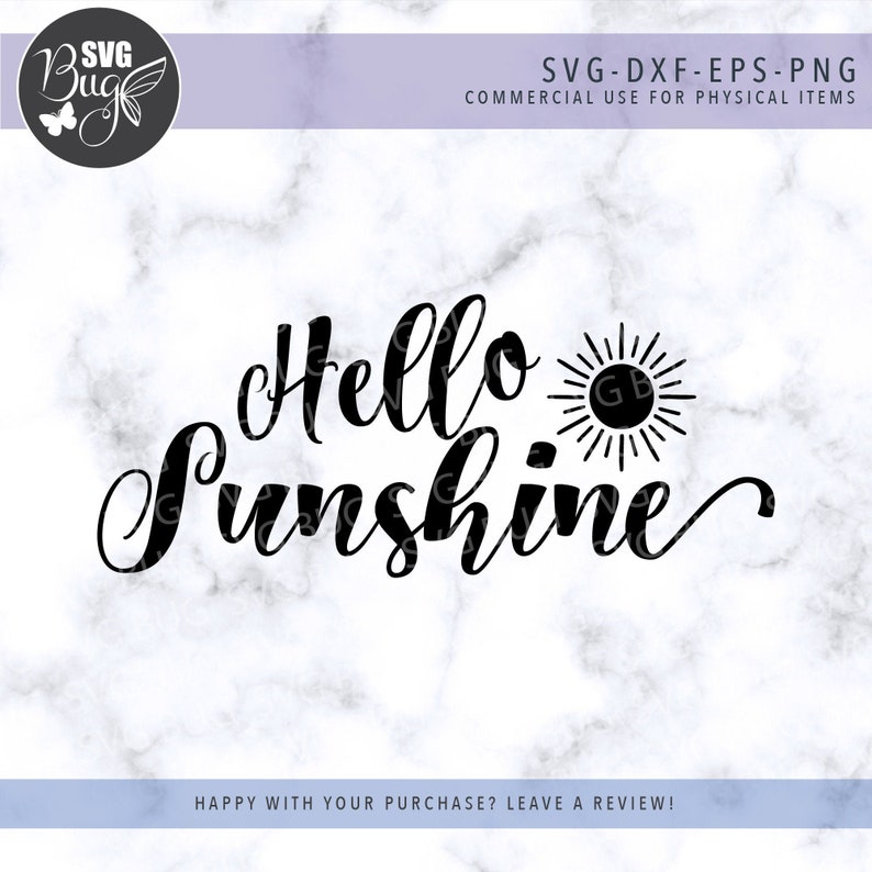Download Hello Sunshine Svg File Summer Svg File Hello Svg File | Etsy