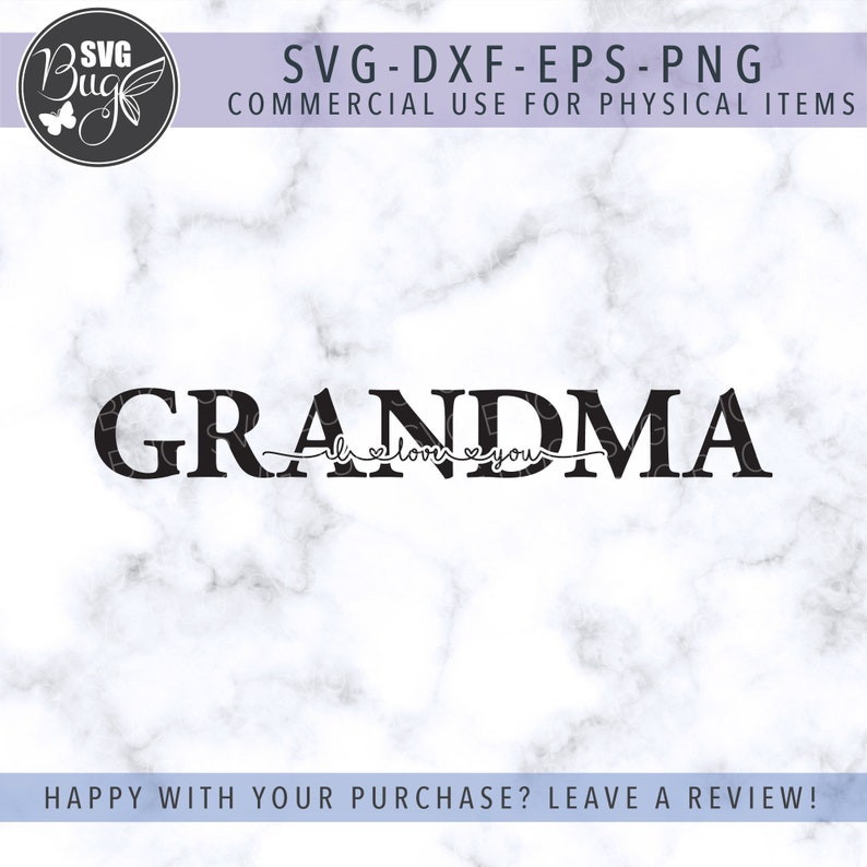 Download I Love You Grandma SVG File Grandma Svg Mother's Day | Etsy