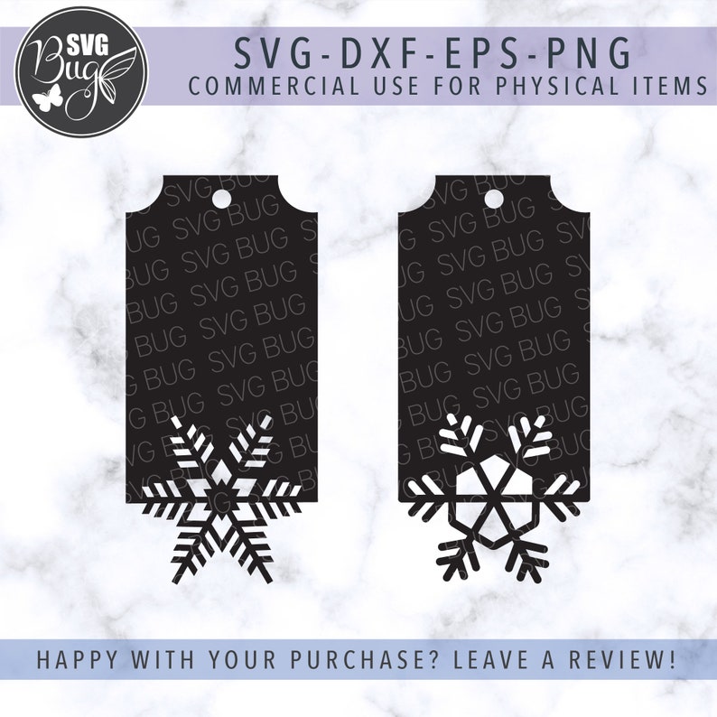 Snowflake Gift Tags SVG Bundle Gift Tags SVG Decorative Gift Etsy