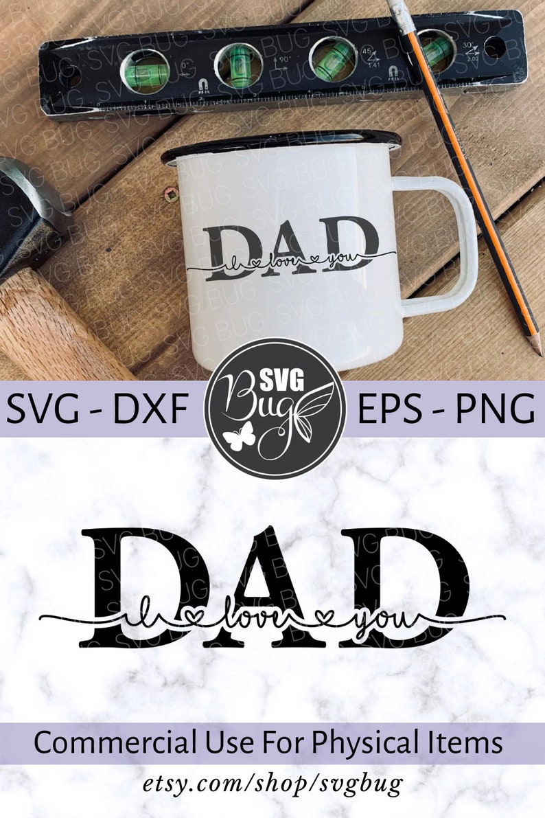 Download I Love You Dad SVG file Dad SVG File Father's Day SVG | Etsy