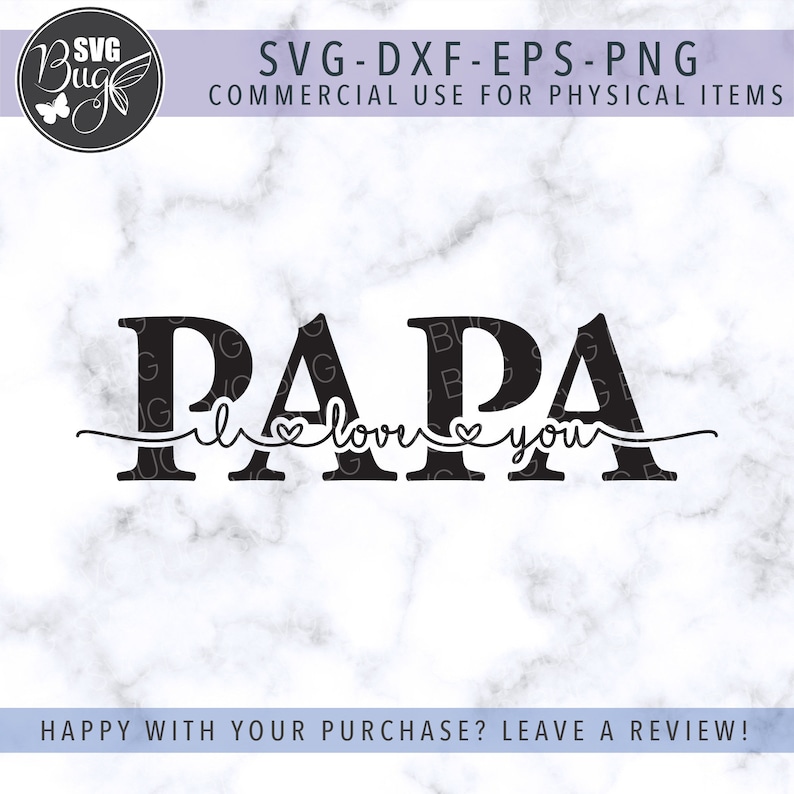 Download I Love You Papa SVG File Papa SVG File Father's Day SVG | Etsy