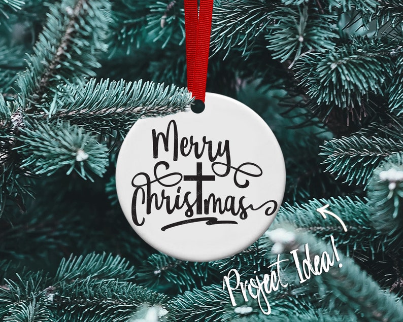 Download Merry Christmas Svg File Christian Svg File Cross Svg File ...