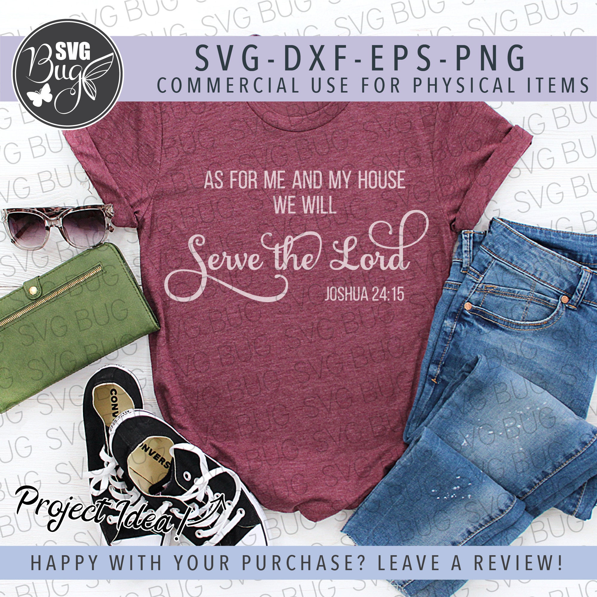As For Me And My House We Will Serve The Lord SVG File Joshua | Etsy