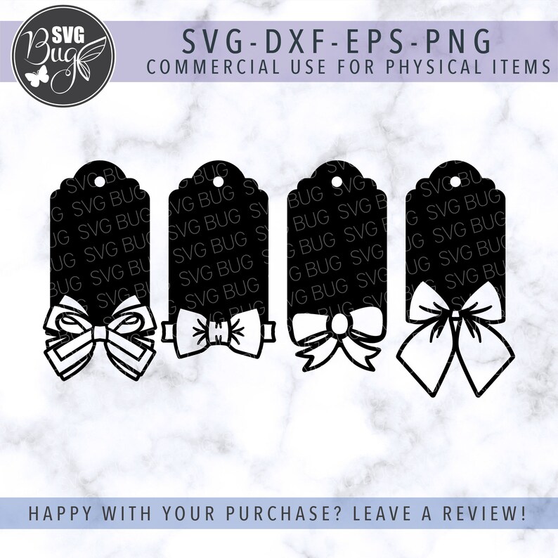 Bow Gift Tags SVG Bundle Gift Tags SVG Decorative Gift Tags Etsy
