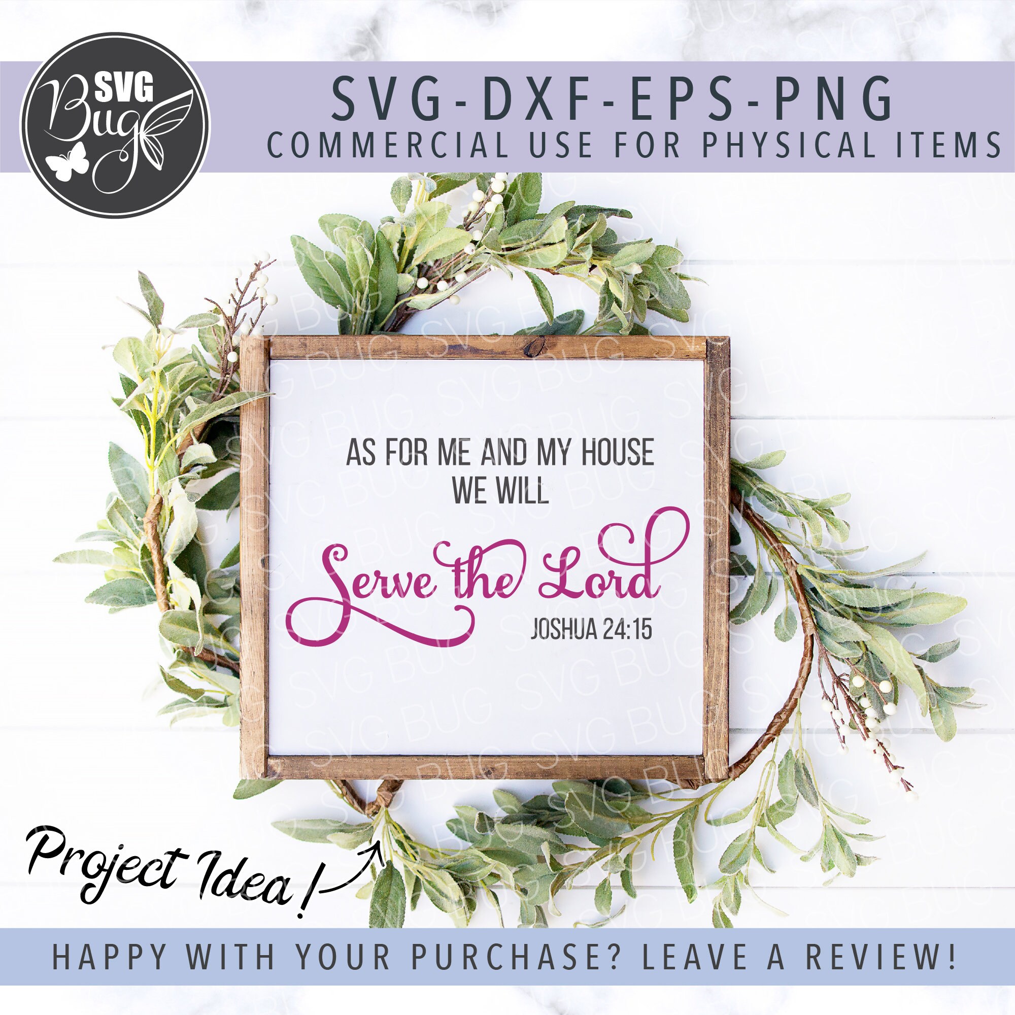 As For Me And My House We Will Serve The Lord SVG File Joshua | Etsy