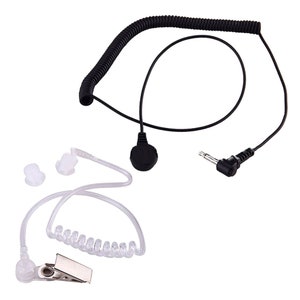 Security Headset FBI Agent Musik hören Schallschlauch 3.5mm In-Ear-Kopfhörer