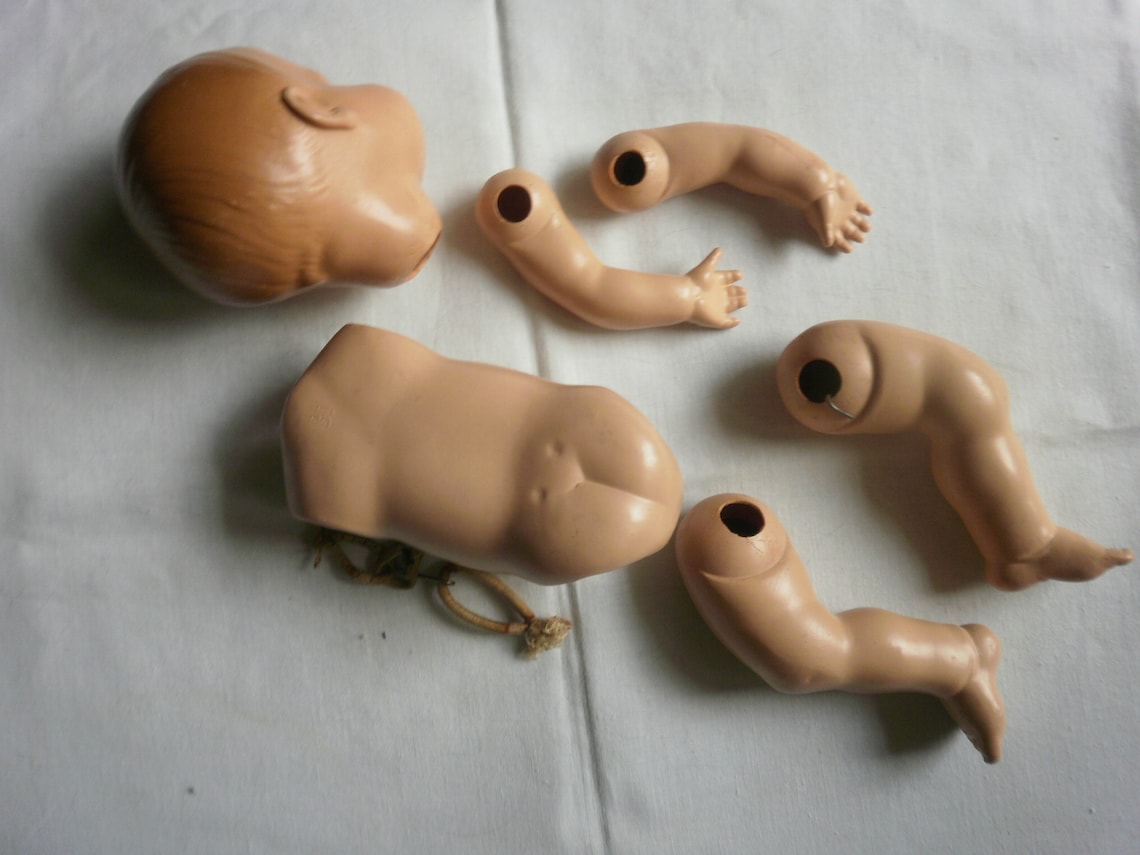 Plastic Doll Toy Parts Plastic Toy Antiquarian Souvenir Toy Little Girl Vintage Plastic Present