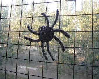 Grey spider Crochet decor spider Halloween souvenir toy Present adornment