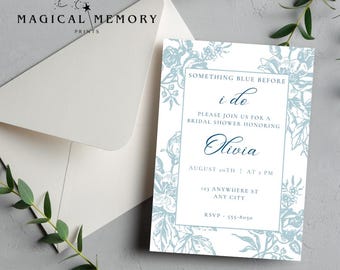 Something Blue Before "I Do" Invite Template | Bridal Shower Invite Template | Bachelorette Invite Template