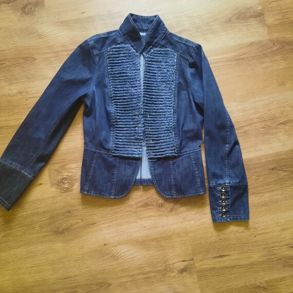 Denim Military Style Jacket Steampunk 