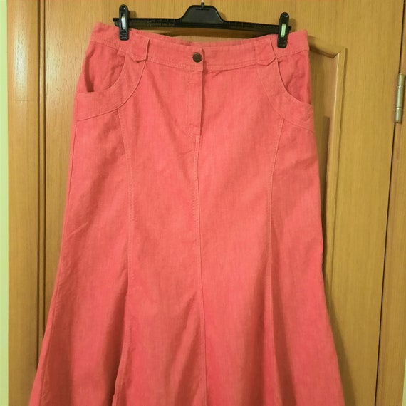 PLUS SIZE Pink Denim Skirt per Una Vintage Long Denim Skirt Beautiful Skirt Girl s Womens Skirt UK 18 Vintage Womens Beautiful Clothing Etsy Australia