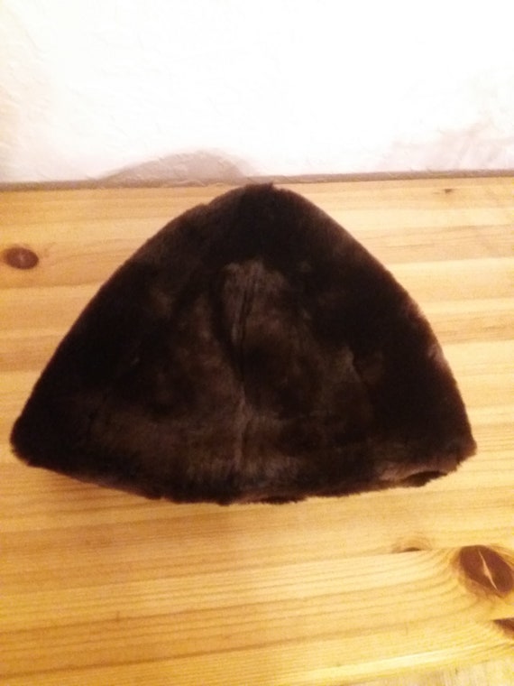 Brown sheepskin hat winter hat soft hat sheepskin… - image 5