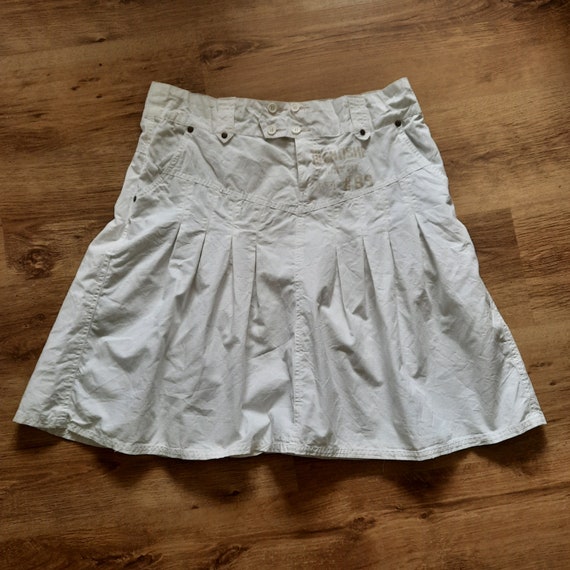 Womens white plaid skirt top