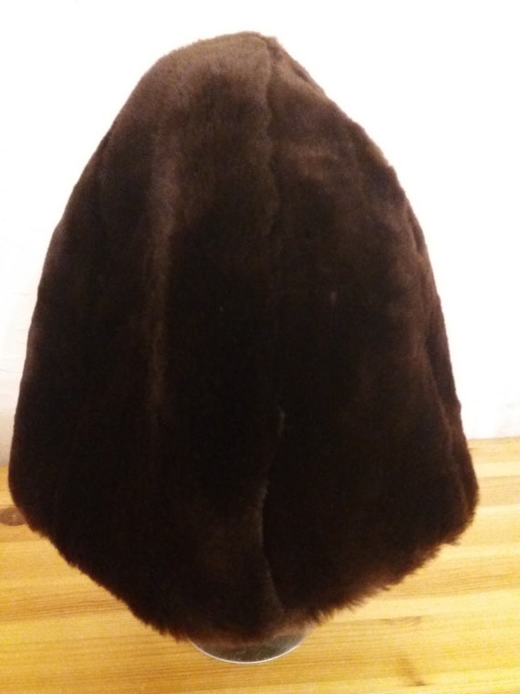 Brown sheepskin hat winter hat soft hat sheepskin… - image 6