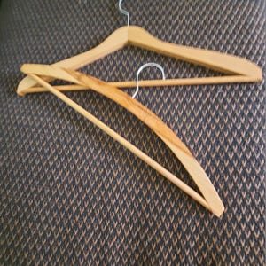 2 Wooden Hanger set Wood Clothes Hangers Antique Wooden Clothes Hangers Vintage Wood Hangers Wooden Craft Supplies Wedding Party Decors