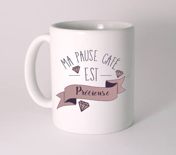 Ceramic Mug Coffee Break Is Precious Etsy