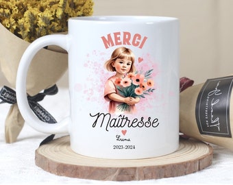 mug céramique cadeau pour maîtresse (ou atsem, avs...)