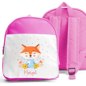 SAC A DOS ENFANT "foxy", spécial maternelle, personnalisé