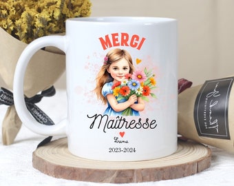 mug céramique cadeau pour maîtresse (ou atsem, avs...)