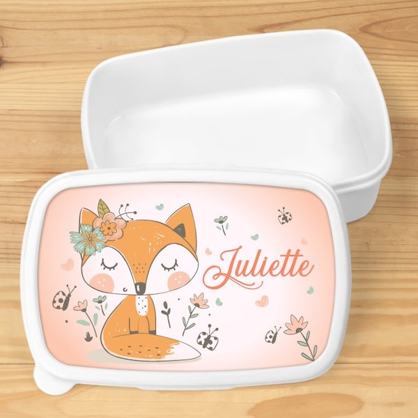 Meal box, vixen, personalized, pink or white
