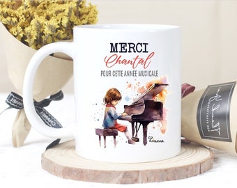 mug céramique cadeau pour prof de musique, personnalisé