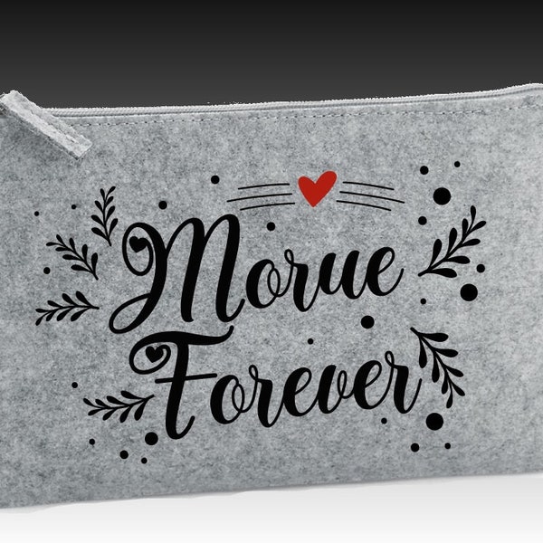 Trousse feutrine "Morue forever"