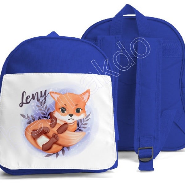 SAC A DOS enfant personnalisé, spécial maternelle, modèle petit renard