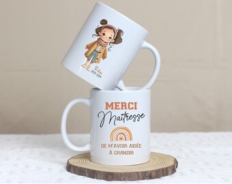 mug céramique cadeau pour maîtresse (ou atsem, avs...)