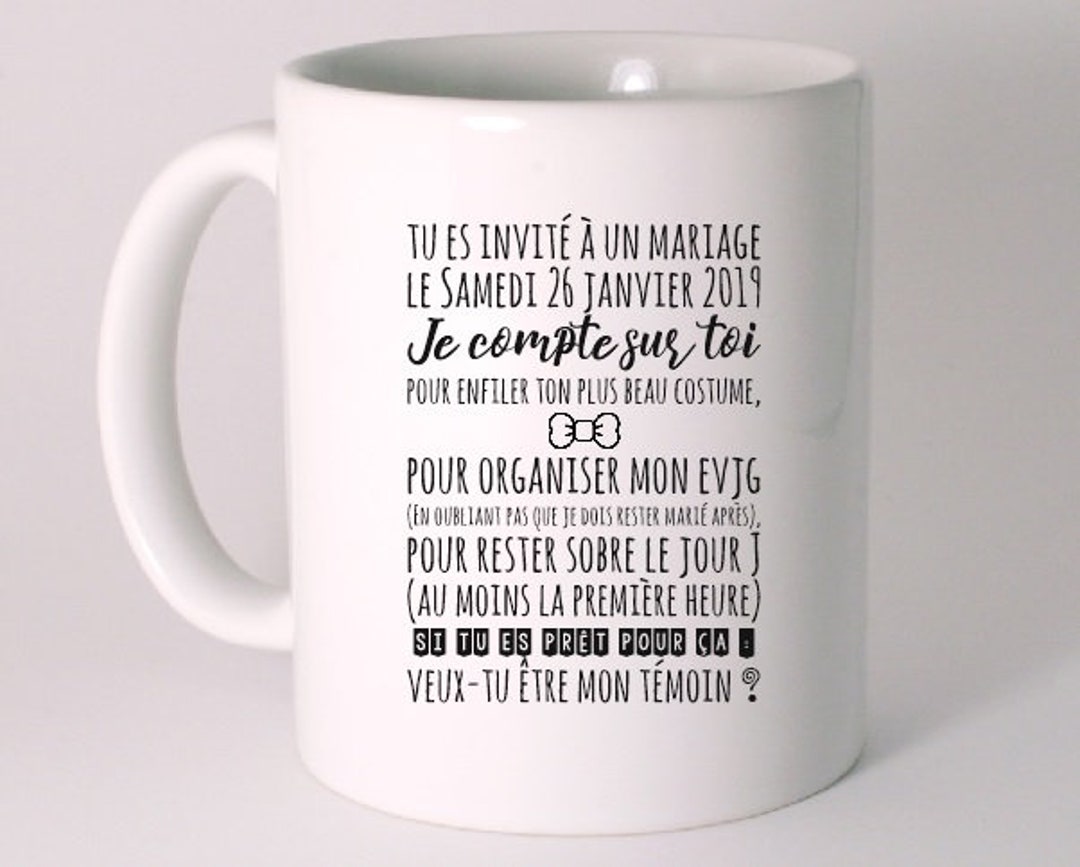 Mug vintage  Veux-tu être ma témoin de compet' ? - My Pretty Little Store