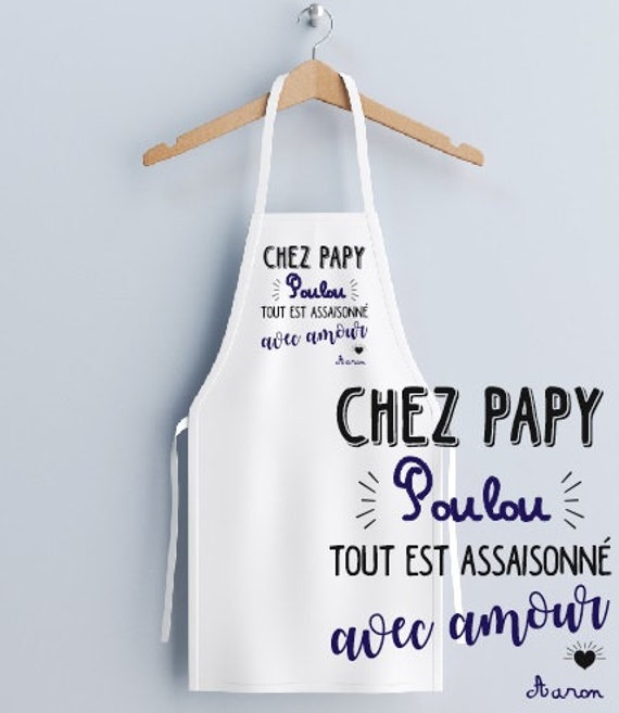 Tablier de cuisine - Mon Papy d'amour - Cadeau Papy