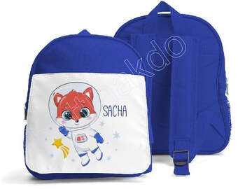 SAC A DOS ENFANT "renard astro" personnalisé, parfait pour maternelle