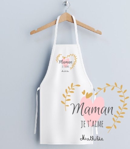 HATIART Drôle Tablier de Cadeau de Fête des Mères Super Maman Tablier de  Cuisine à la Maison pour Maman Maman avec des Poches, Tablier de Bavoir  Réglable pour la Cuisson 