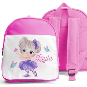 SAC A DOS ENFANT "petite danseuse", personnalisé, rose