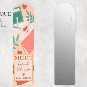 MARQUE PAGE "Merci pour cette belle année" personnalisé