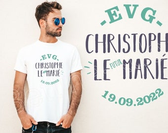 tshirt spécial EVG "team du marié ou futur marié" personnalisé