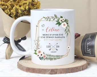 MUG CERAMIQUE cadeau de témoin personnalisé