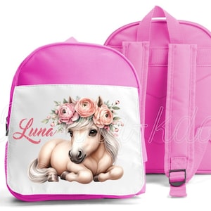 SAC A DOS ENFANT "cheval", spécial maternelle, personnalisé