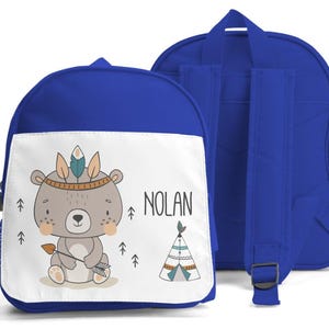 SAC A DOS ENFANT "ourson tribal" personnalisé