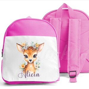 SAC A DOS ENFANT "biche", spécial maternelle, personnalisé