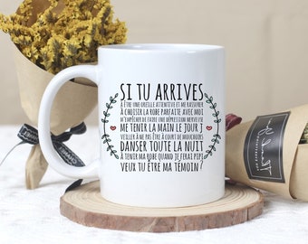 MUG CERAMIQUE "veux tu être ma témoin ?"