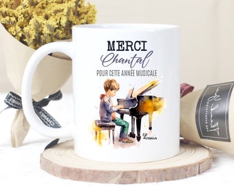 mug céramique cadeau pour prof de musique, personnalisé