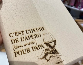 Planche apéro personnalisée "l'apéro de papa"