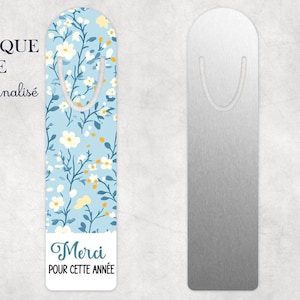 Marque-page métallique personnalisé - Cadeau de fin d'année scolaire
