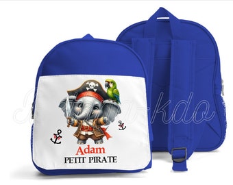 SAC A DOS ENFANT "éléphant pirate" personnalisé