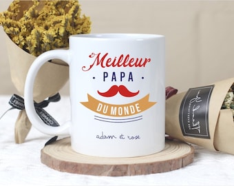 mug céramique, "meilleur papa du monde"  personnalisé