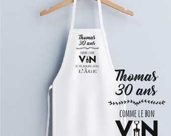 TABLIER DE CUISINE adulte "spécial anniversaire" personnalisé