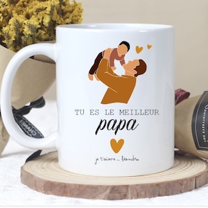 MUG "best dad" personalized with the child's first name